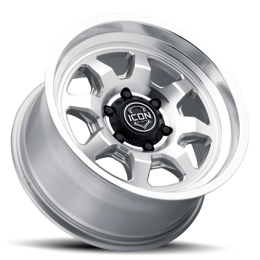 ICON Alloys Nuevo 17x8.5 5x150 +25mm Silver Machined Wheel — image 3