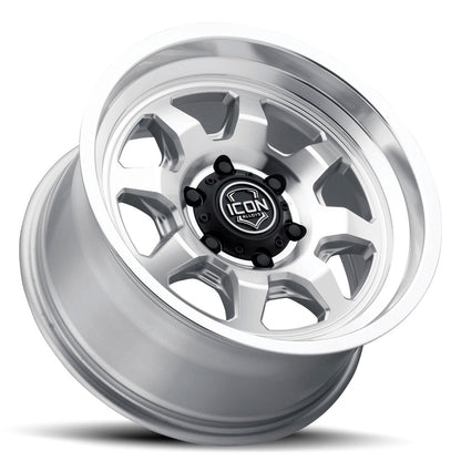 ICON Alloys Nuevo 17x8.5 5x5 -6mm Silver Machined Wheel — image 3