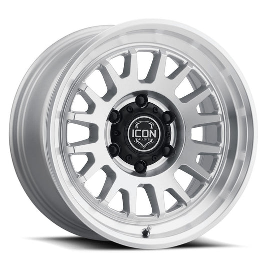 ICON Alloys Anza 17x8.5 5x5 -6mm Silver Machined Wheel — image 1