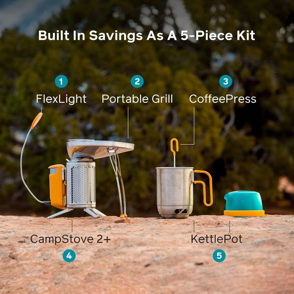 BioLite CampStove 2+ Complete Wood-Burning Cook Kit — image 9