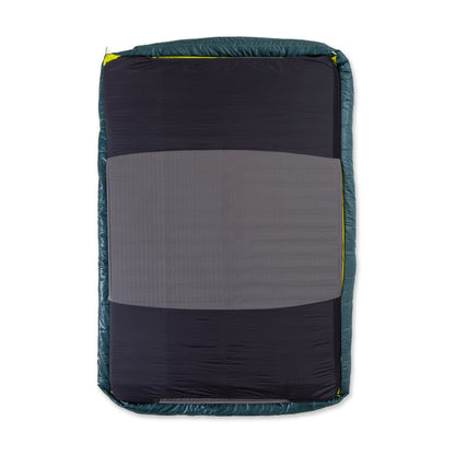 The NEMO Equipment Jazz™ Double Synthetic Sleeping Bag features dark and light gray panels in a rectangular shape, displayed laid flat on a white background.