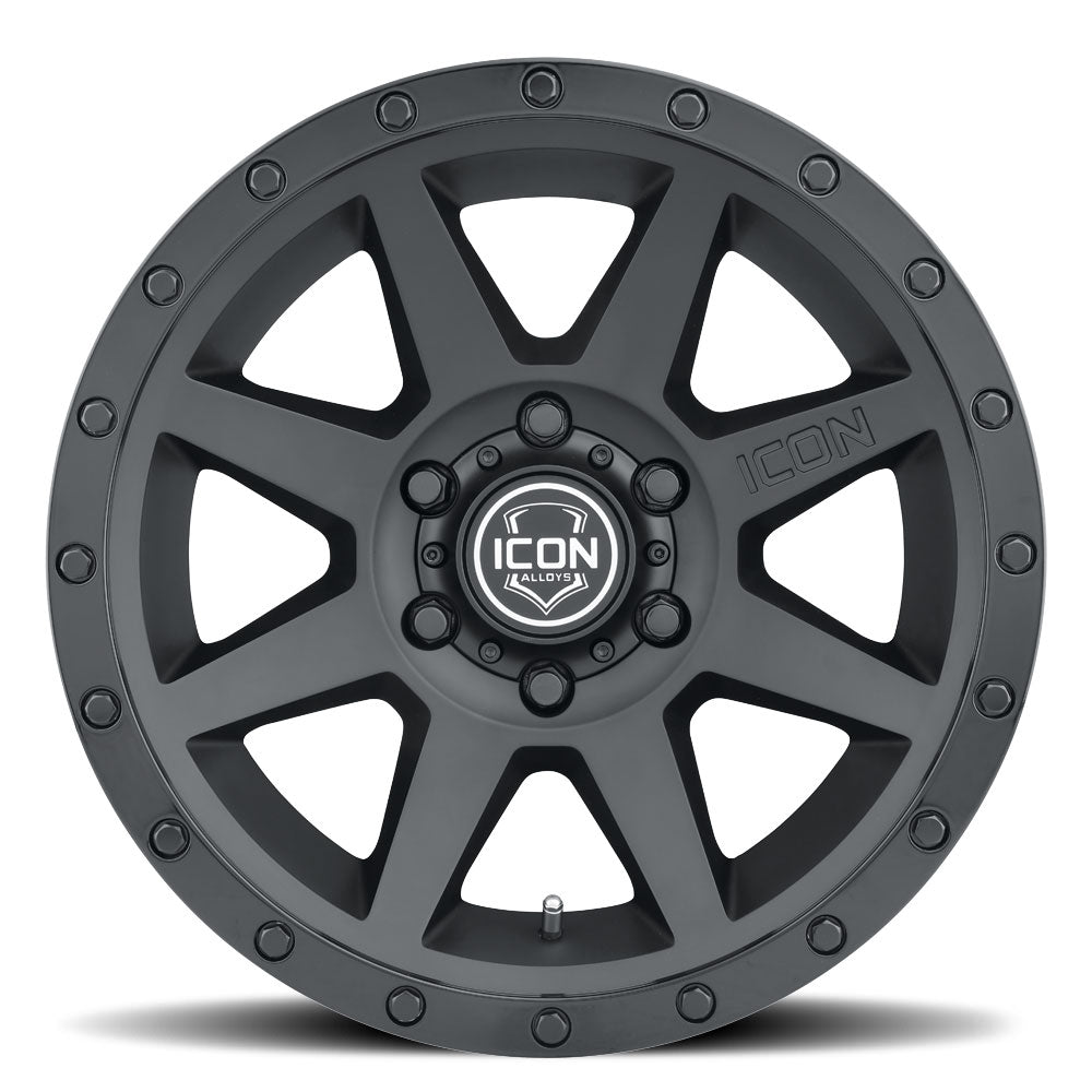 ICON Alloys Rebound 17x8.5 5x150 +25mm Double Black Wheel — image 2