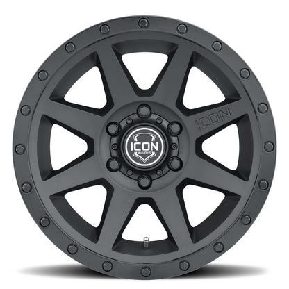 ICON Alloys Rebound 17x8.5 5x150 +25mm Double Black Wheel — image 2