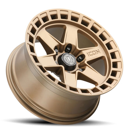 ICON Alloys Raider 17x8.5 6x5.5 0mm Offset Satin Brass Wheel — image 4