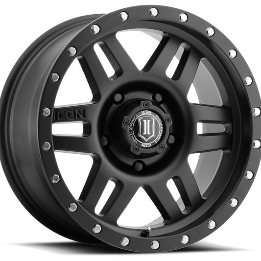 ICON Alloys Six Speed 17x8.5 6x5.5 0mm Satin Black Wheel — image 1