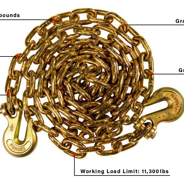 BulletProof Hitches Extreme Duty Grade 70 Transport Chain 1/2" x 12' — image 4