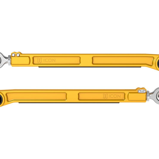 ICON Vehicle Dynamics Rear Billet Lower Link Kit Gold Anodized for Toyota Land Cruiser 250 / Lexus GX550 / Toyota 4Runner — image 1