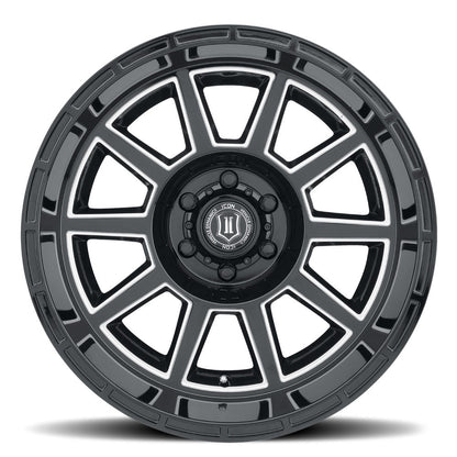 ICON Alloys Recoil 20x10 5x150 -24mm Gloss Black Milled Windows Wheel — image 2