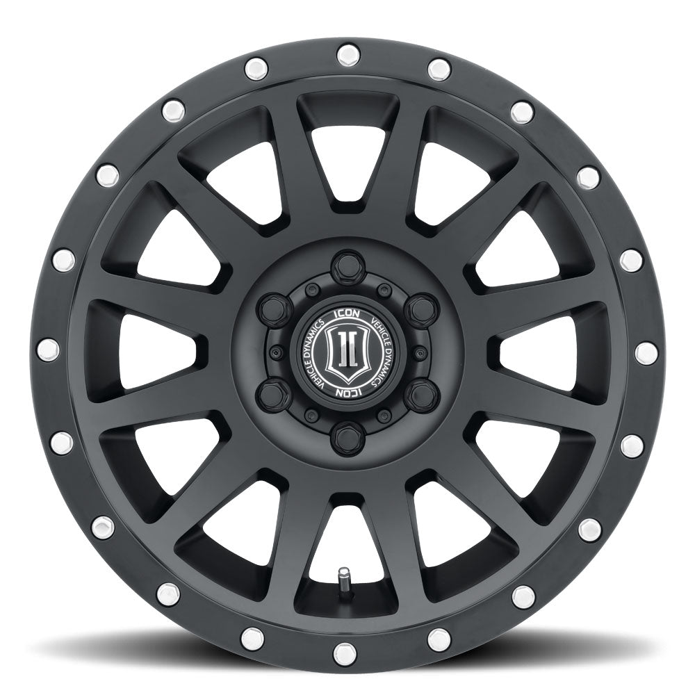 ICON Alloys Compression 18x9 6x135 +6mm Satin Black Wheel — image 2