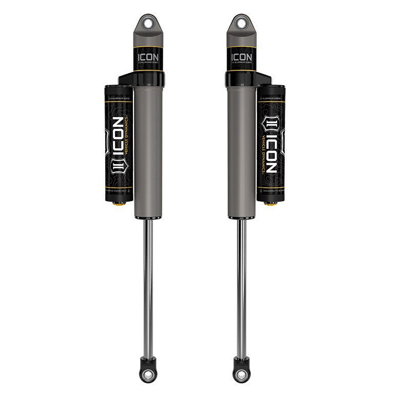 ICON V.S. 2.5 Aluminum Series Rear Piggyback Shock Absorbers for 1999-2026 Ford Super Duty, 3-6" Lift, Pair — image 1