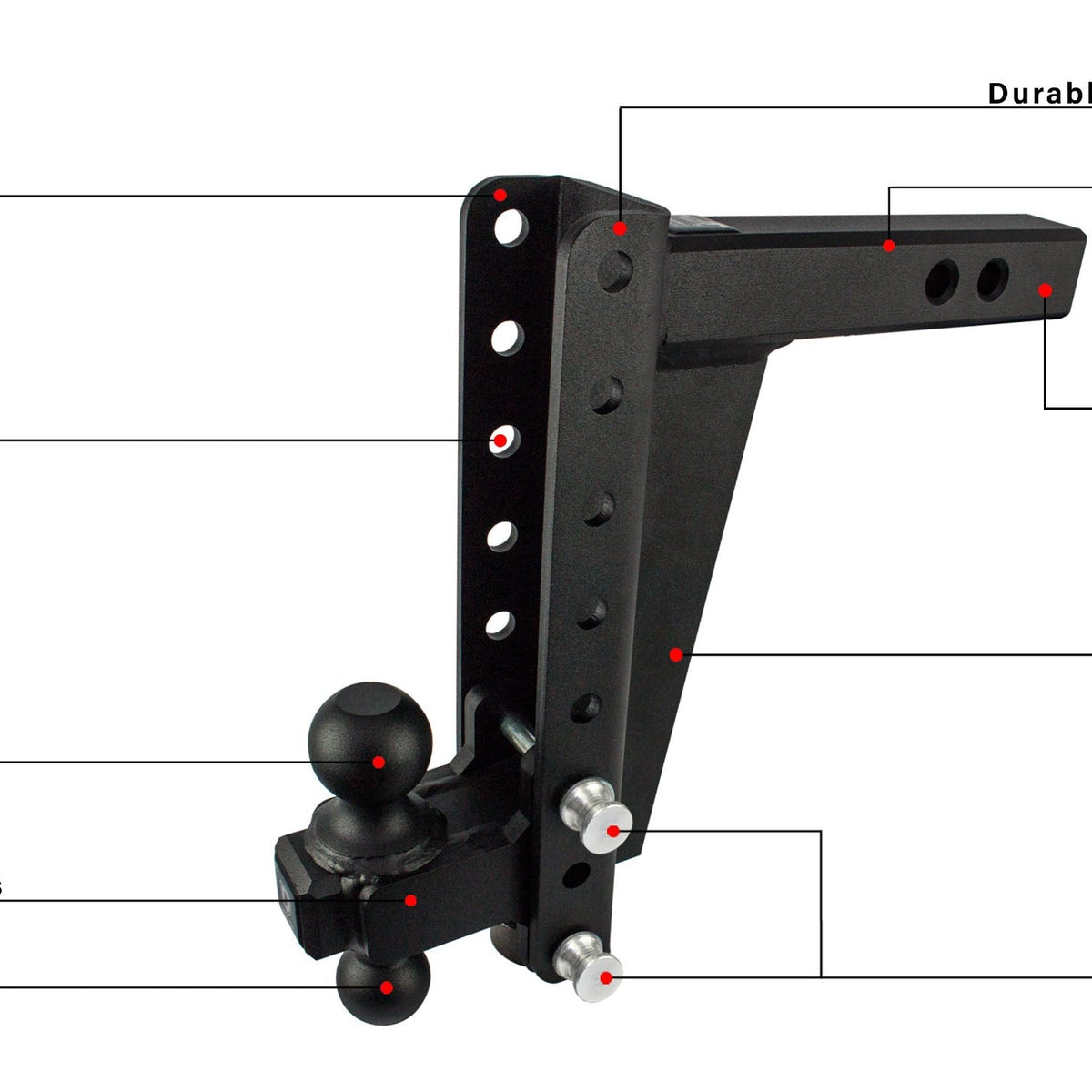 BulletProof Hitches 2.0 Inch Heavy Duty 10 Inch Drop Rise Hitch — image 4