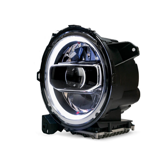 DV8 Offroad LED Headlights for Jeep Wrangler JL and Gladiator JT, Chrome — image 1