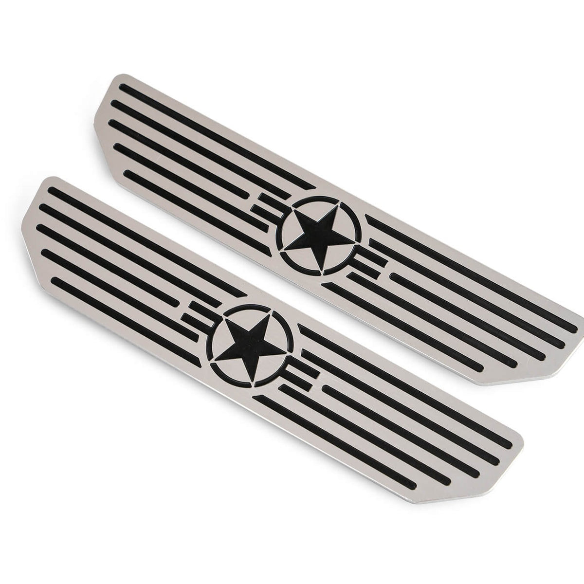 DV8 Offroad Rear Sill Plates Star Logo for Jeep Wrangler JL and Gladiator JT — image 1