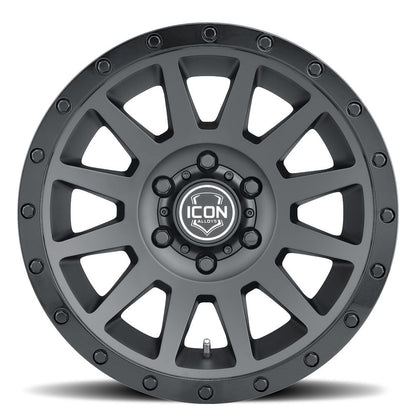 ICON Alloys Compression 17x8.5 6x5.5 0mm Double Black Wheel — image 2