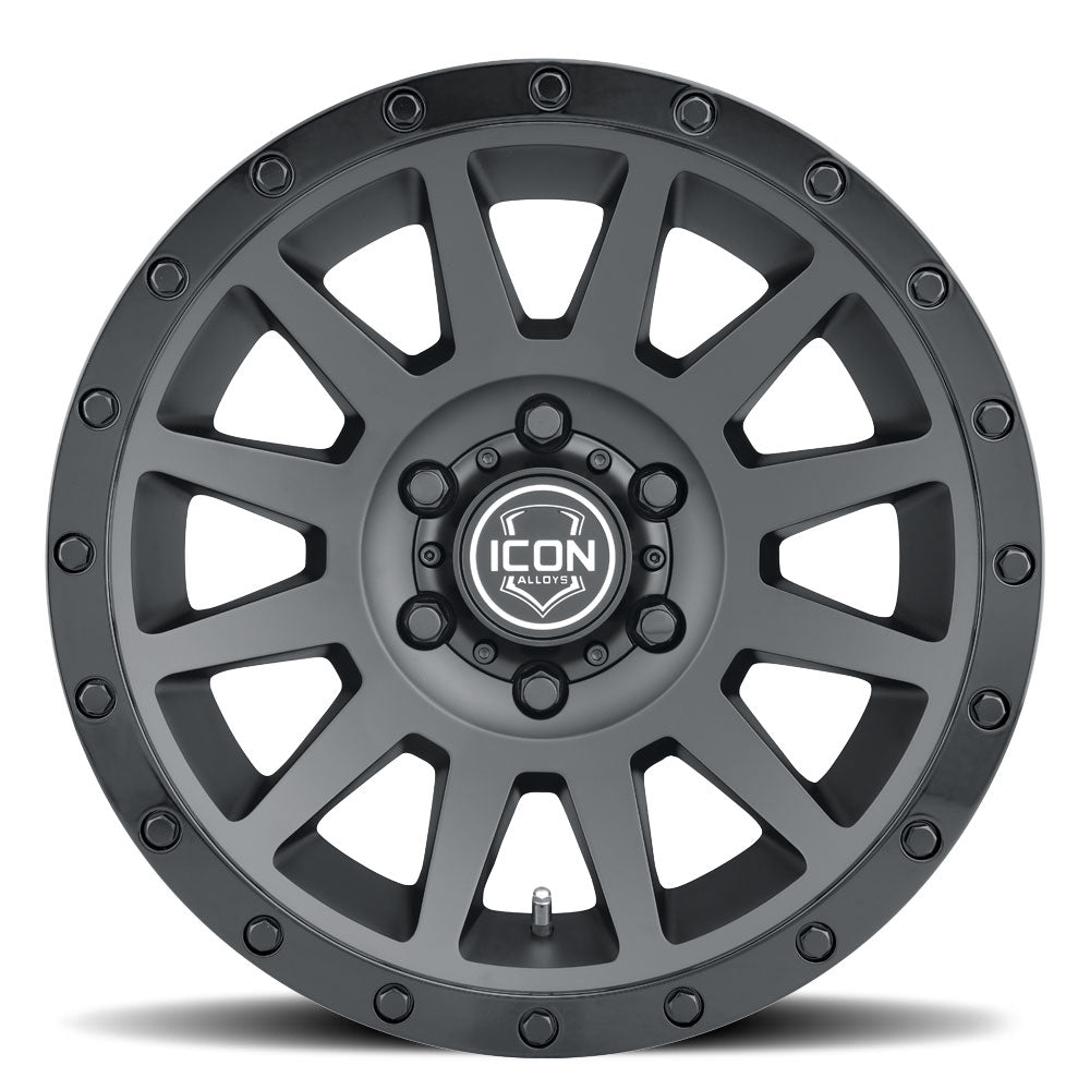ICON Alloys Compression 18x9 6x5.5 +25mm Double Black Wheel — image 2