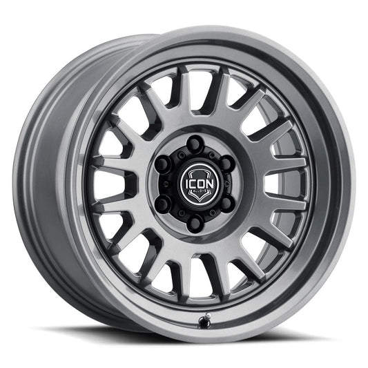 ICON Alloys Anza 17x8.5 5x150 +25mm Gloss Gunmetal Wheel — image 1