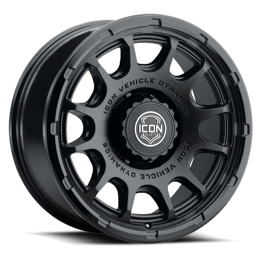 ICON Alloys Rancho 20x9 8x180 +12mm Double Black Wheel — image 1