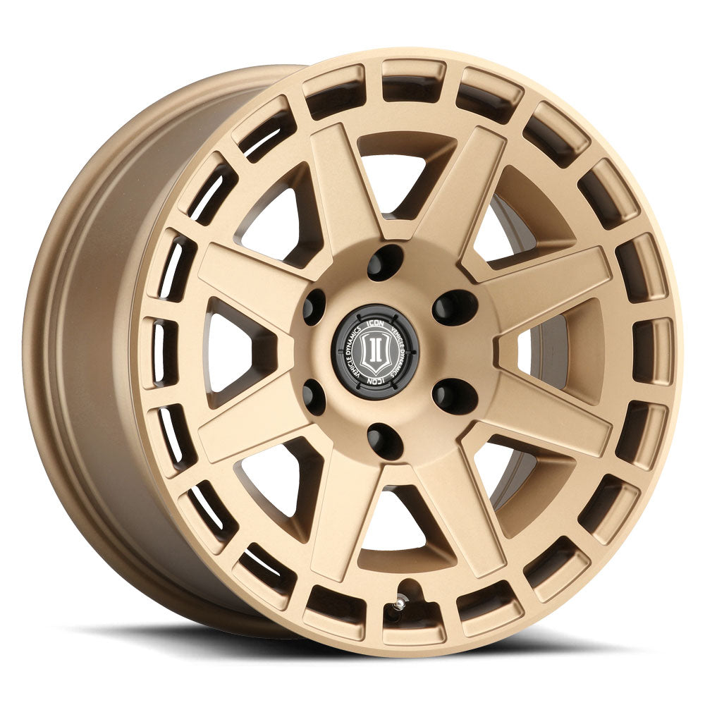 ICON Alloys Compass 17x8.5 6x135 +6mm Satin Brass Wheel — image 1