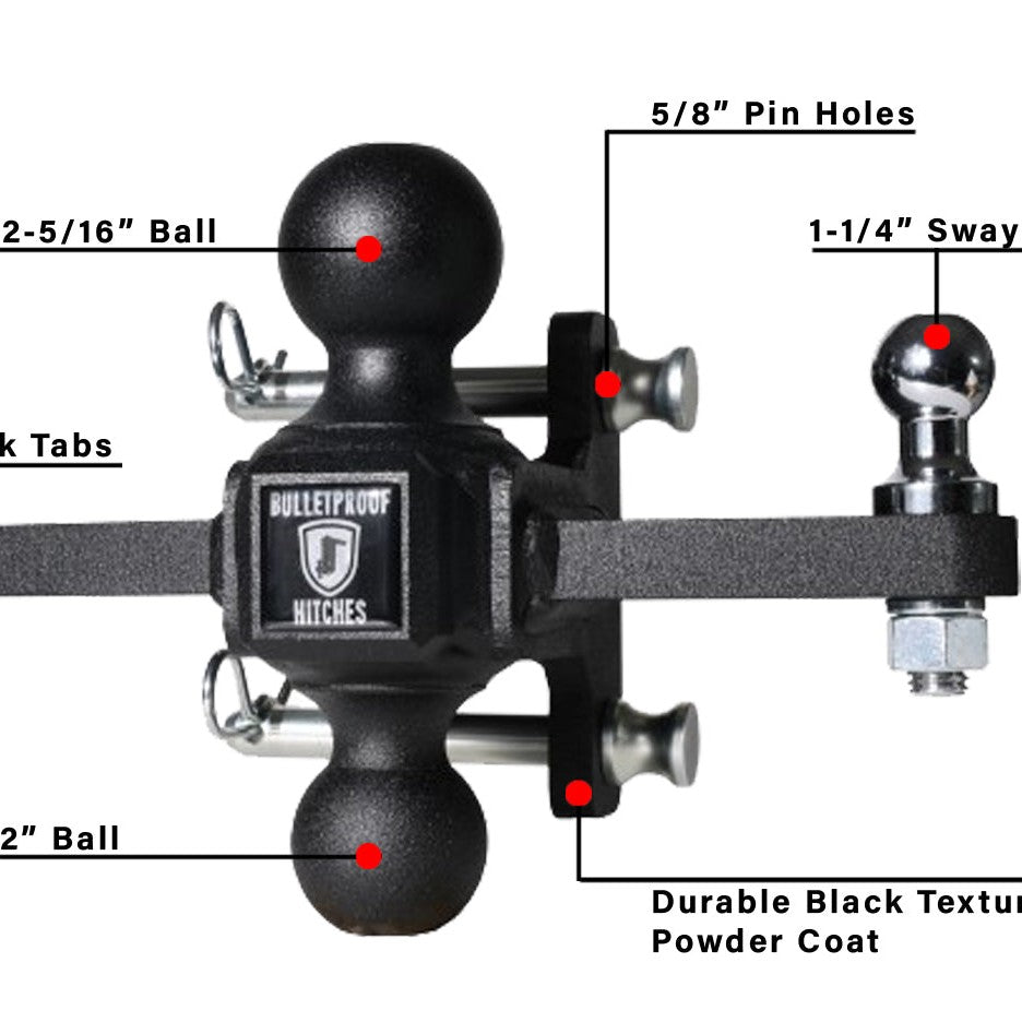 BulletProof Hitches Heavy/Extreme Duty Sway Control Dual Ball Mount — image 4