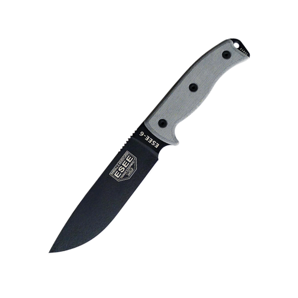 ESEE-6P Fixed Blade Survival Knife with Brown Molded Sheath — image 1