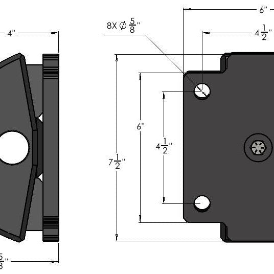 BulletProof Hitches Heavy Duty Road Suppressor Flat Plate to Flat Plate Mount — image 2