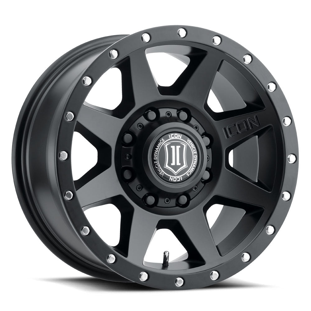 ICON Alloys Rebound HD 18x9 8x180 +12mm Satin Black Wheel — image 1