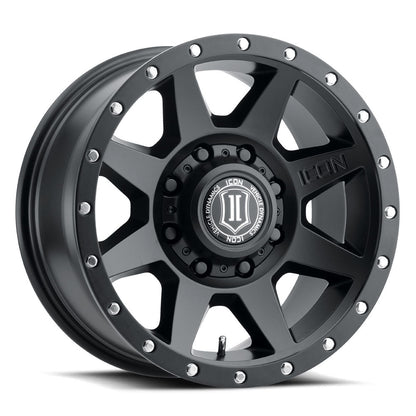 ICON Alloys Rebound HD 18x9 8x180 +12mm Satin Black Wheel — image 1
