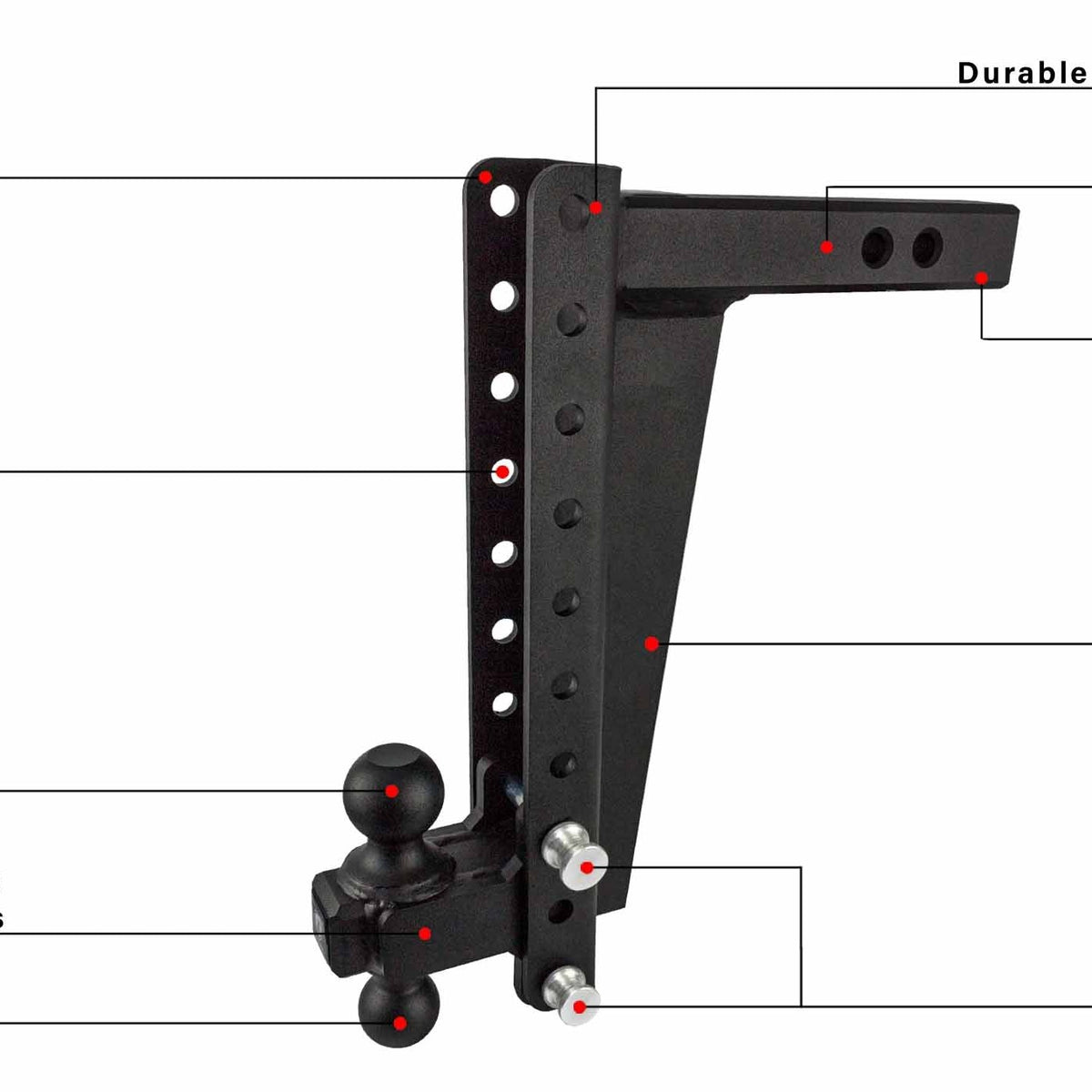 BulletProof Hitches 2.0" Heavy Duty 14" Drop or Rise Hitch — image 4