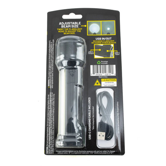 600 Lumen 3-in-1 Rechargeable Tactical Flashlight, Lantern & Power Bank - Magnetic Base