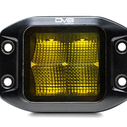 DV8 Offroad Elite Series 3-Inch Amber Flush Mount LED Pod Light — image 1