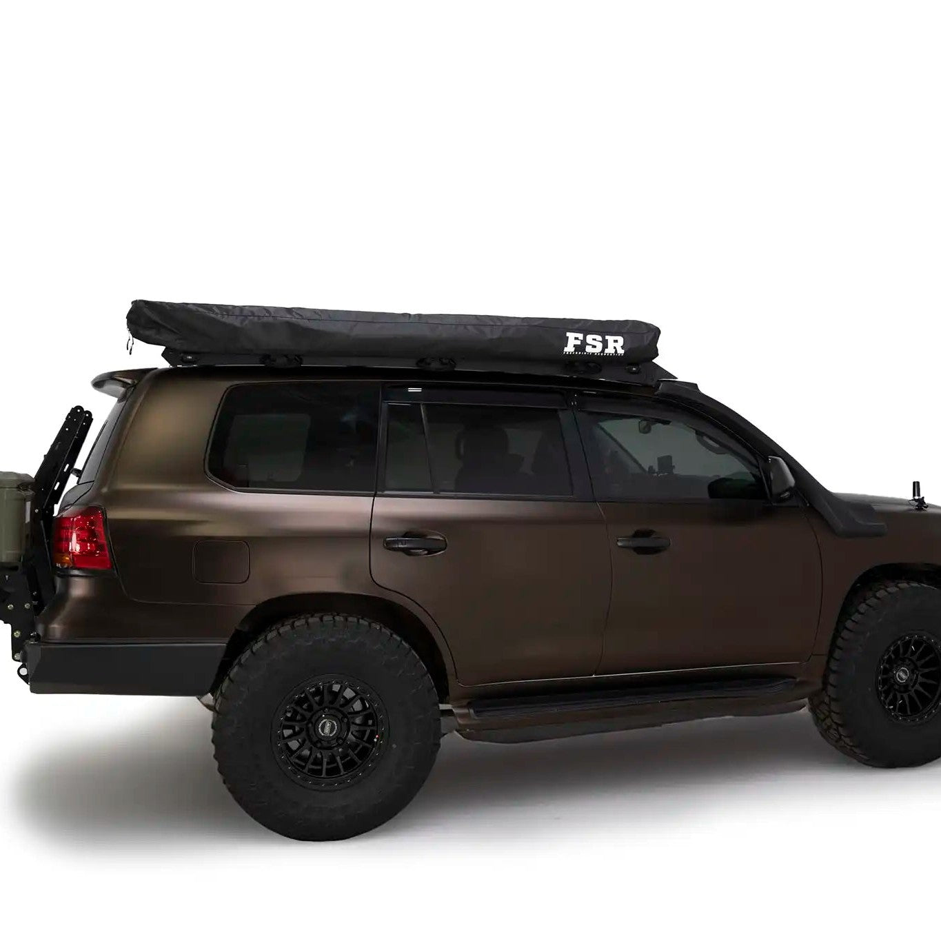 Photo of the closed FSR 180 Degree Car Awning for camping, 4wd, suvs, and overland vehicles from Freespirit Recreation