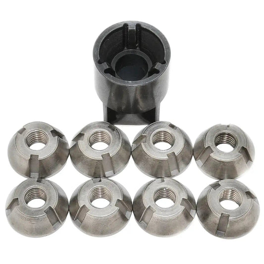 FSR M8 Security Nut Kit for securing rooftop tents, racks, and crossbar mounted cargo