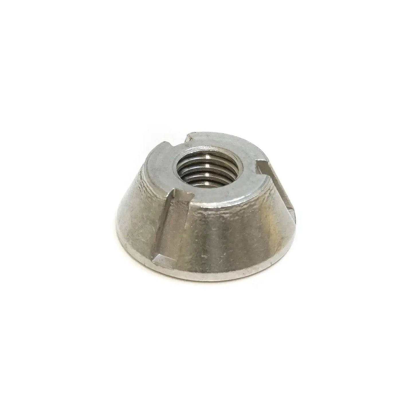 Close up image of an FSR M8 Security Nut used for securely mounting a rooftop tent to crossbars, roof racks, or other applications