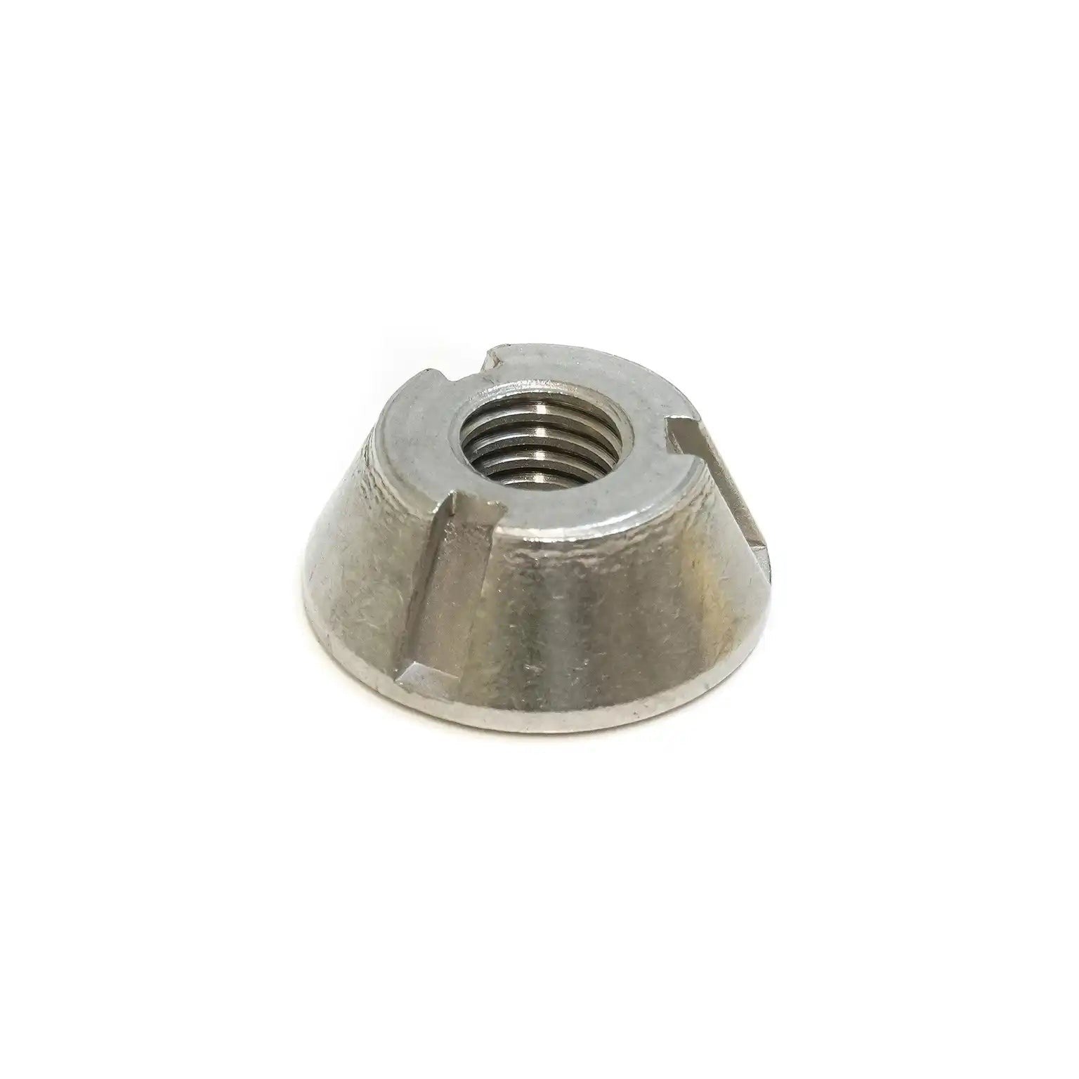 Close up image of an FSR M8 Security Nut used for securely mounting a rooftop tent to crossbars, roof racks, or other applications