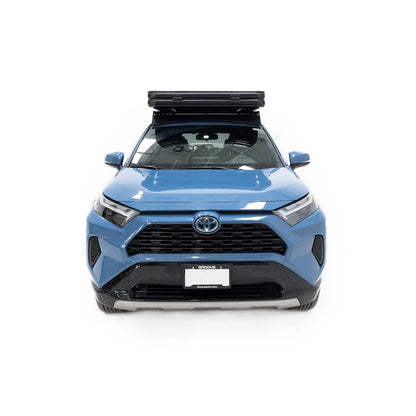 Front-facing photo of the FSR Aspen Lite Standard Rooftop Tent by Free Spirit Recreation when closed.