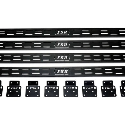 Set of 4 FSR Crossbars for hard shell roof top tents from Free Spirit Recreation with mounting plates