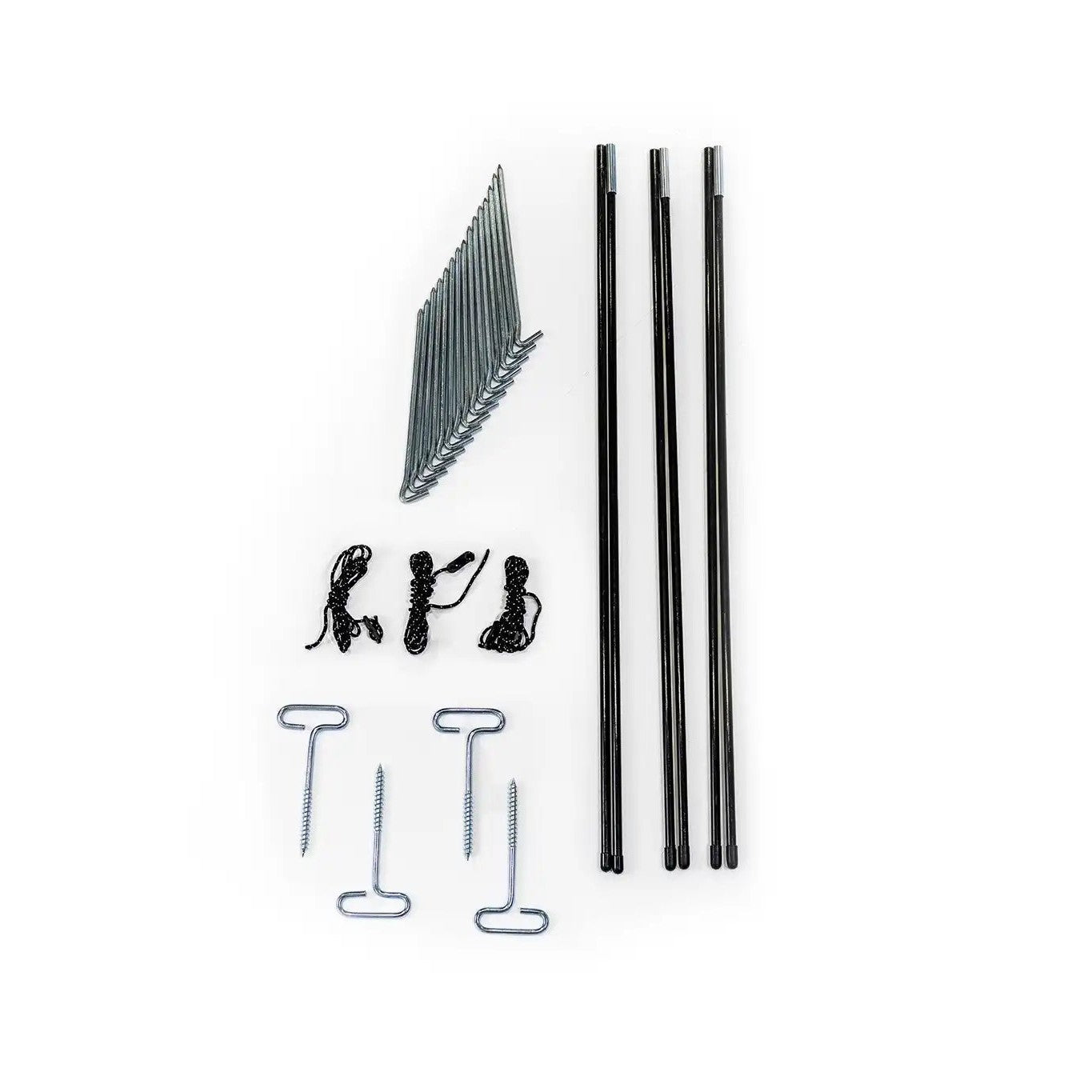 FSR Hub 4 Double Tent pop up family camping tent poles, stakes, guy lines, and anchors