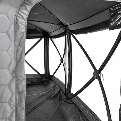 Photo of the interior of the FSR Hub 4 Double Tent - pop up family camping and glamping tent from Freespirit Recreation