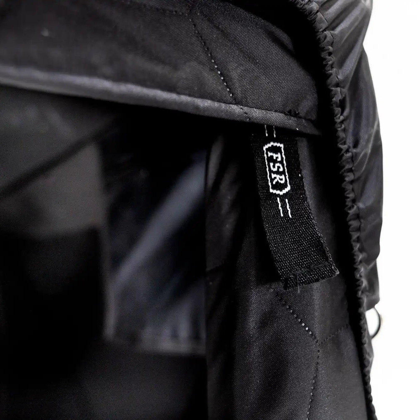 Close up of the branded zipper on the FSR Hub 4 Double Tent pop up 6 to 8 Person family camping and glamping tent from Freespirit Recreation