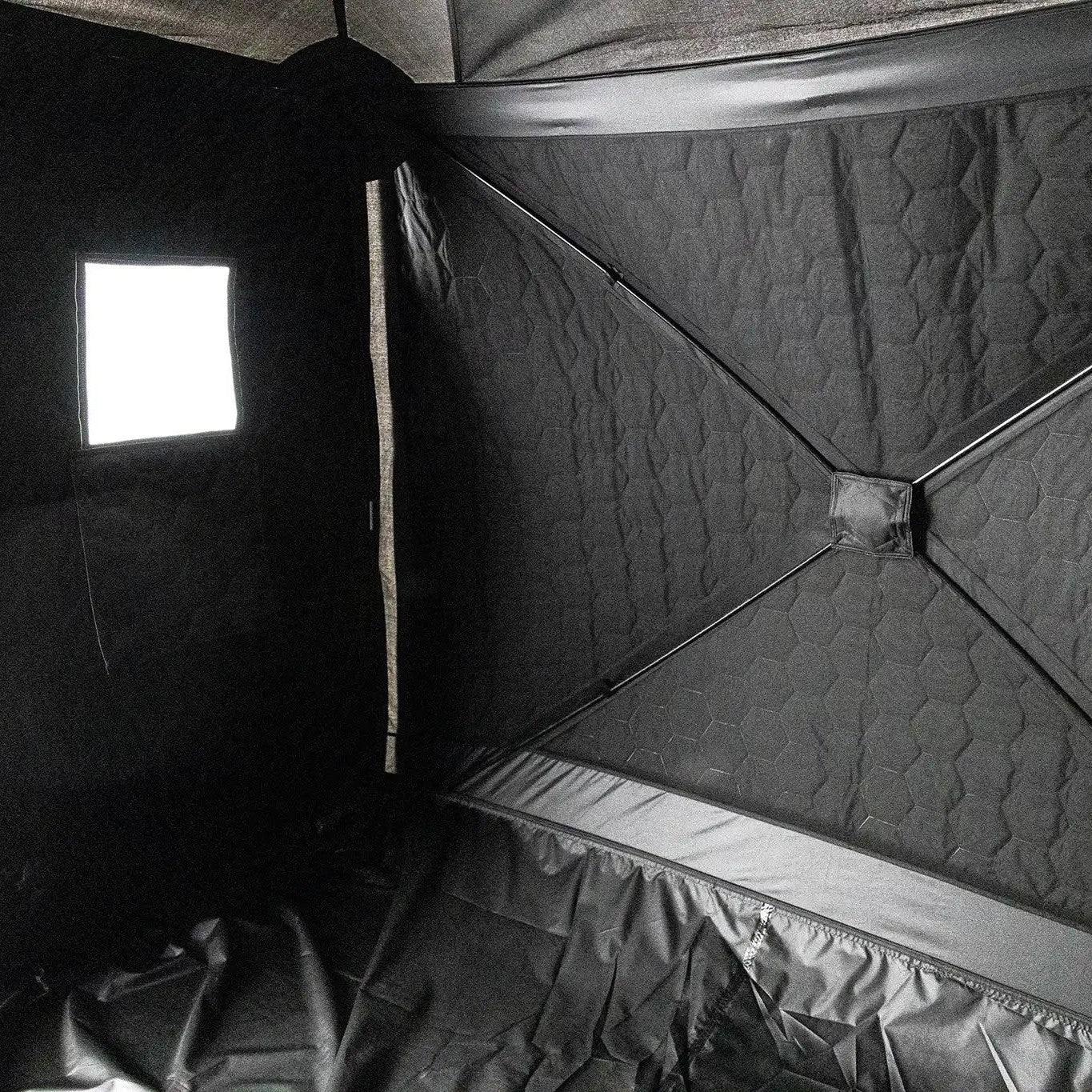 Door-facing interior photo of the FSR Hub 4XL Tent pop up 4 person tent from Freespirit Recreation