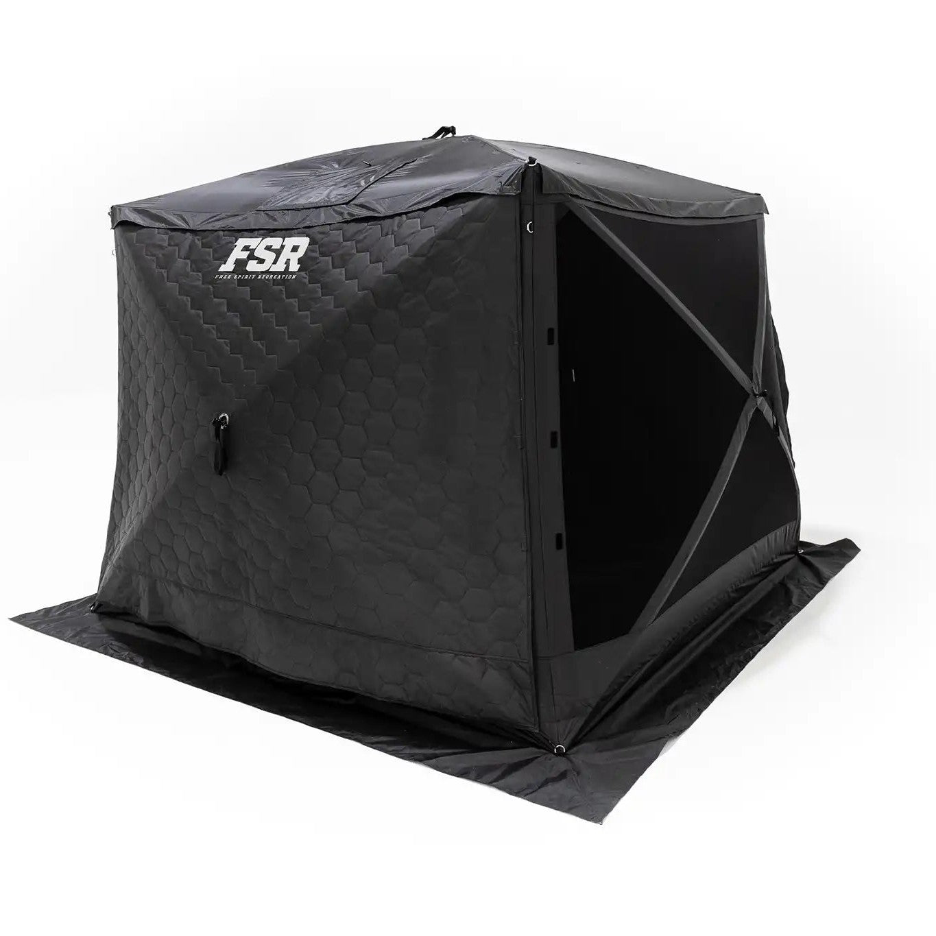 FSR Hub 4XL Tent - pop up 4 Person family camping and glamping tent from Freespirit Recreation with windows and door closed