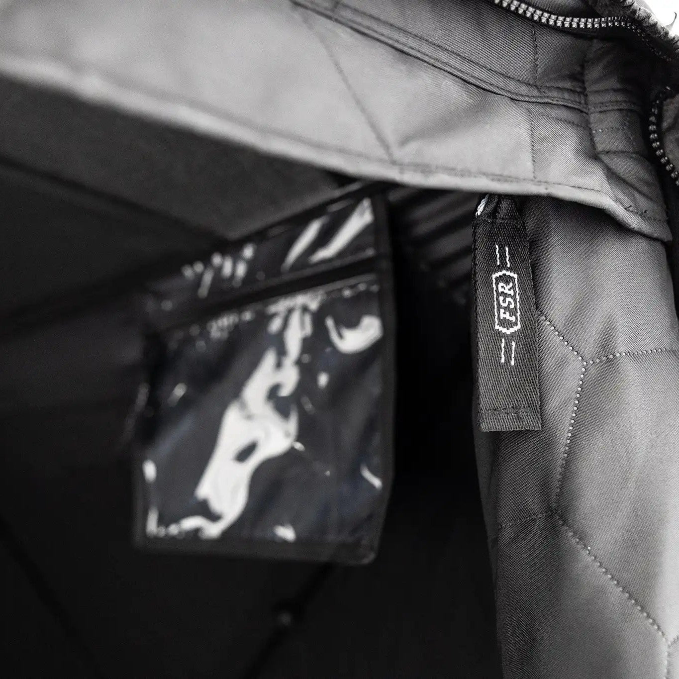 Close up of the branded zipper on the FSR Hub 4XL Tent pop up 4 Person family camping and glamping tent