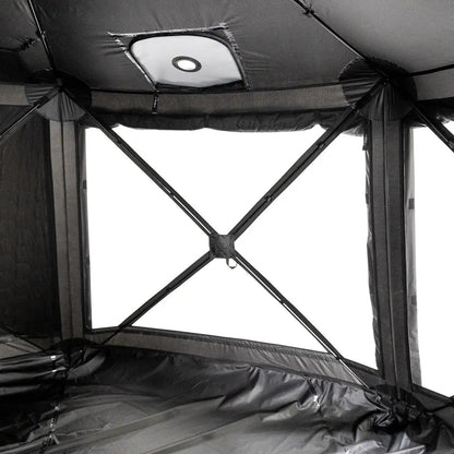 Interior photo of the FSR Hub 6XL Tent pop up 6 person family camping and glamping tent from Freespirit Recreation