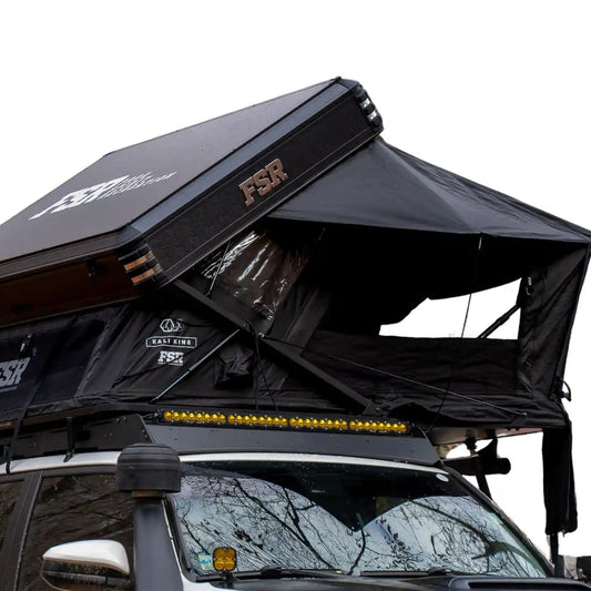 FSR Kali King Rooftop Tent from Free Spirit Recreation installed on a Toyota 4Runner Overland Build
