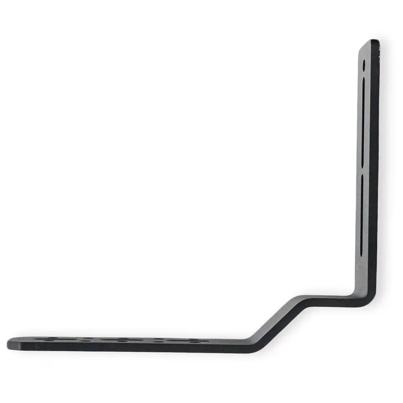 Close up of the right side of the FSR Universal Awning Bracket from Free Spirit Recreation for mounting a car awning to platform style roof racks