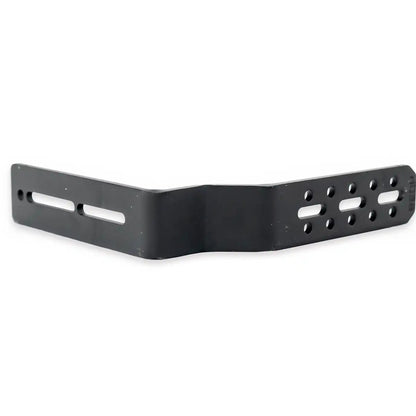 Back of the FSR Universal Awning Bracket from Free Spirit Recreation for mounting a car awning to platform style roof racks laying on its side