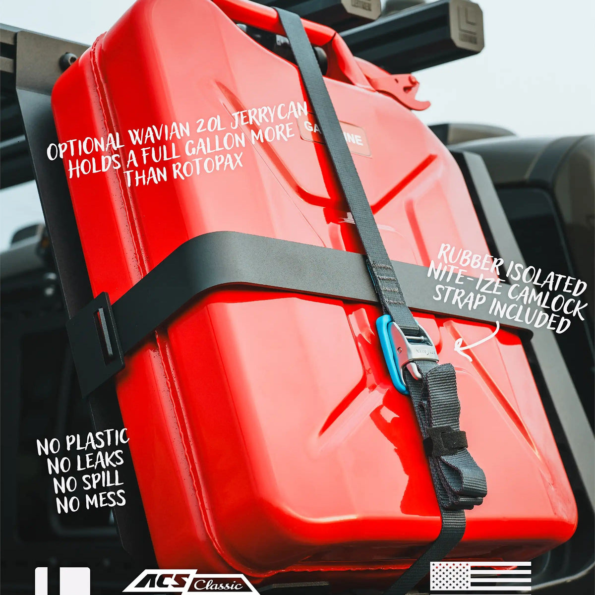 ACS FORGED - 20L JERRY CAN HOLDER - Leitner Designs