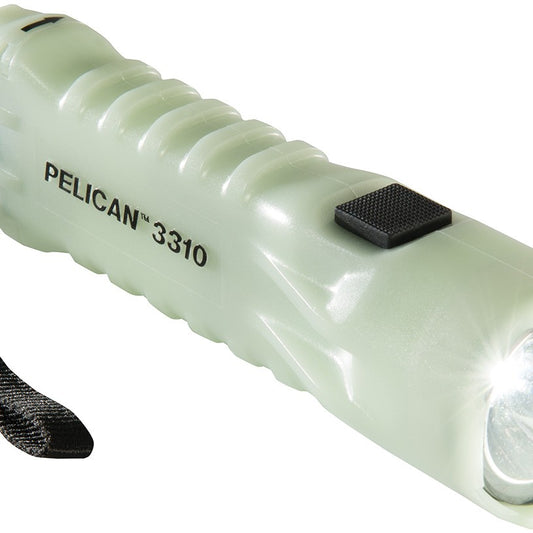 pelican 3310pl glowing in the dark safety flashlight