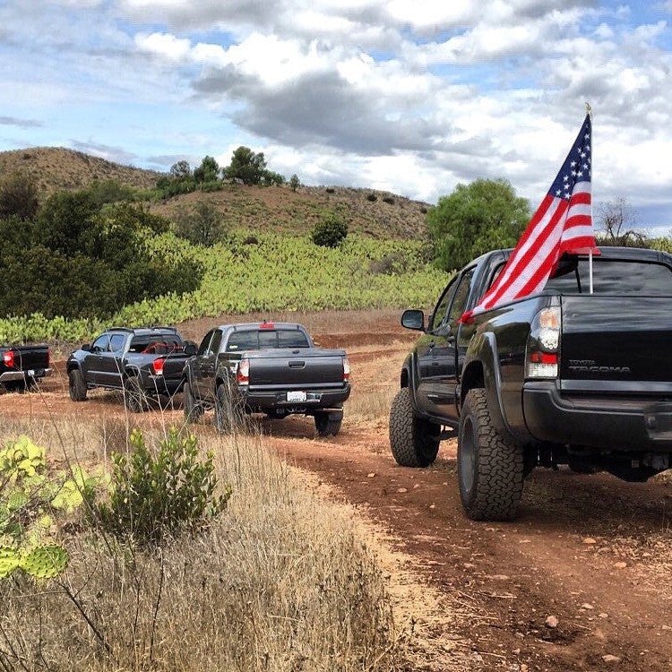 Toyota Bed Rail - Flag Holder - Rago Fabrication