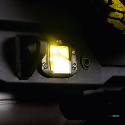 DV8 Offroad Elite Series 3-Inch Amber Flush Mount LED Pod Light — image 3